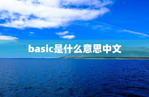 basic是什么意思中文